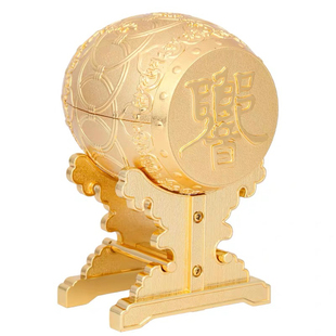 李居明鼓舞财来吉祥摆件九运吉祥物金鼓来财摆件