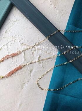 HMBVS原创眼镜也要特别亚克力和14K包金链的奇想搭配眼镜链口罩链