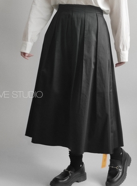 X.TIVE 秋冬系列挺括有型百褶半身伞裙后腰松紧经典百搭通勤简约