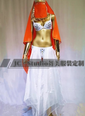 酒吧gogo演出服异域风西域紫色表演服现代舞蹈主题秀气氛巡场女DS