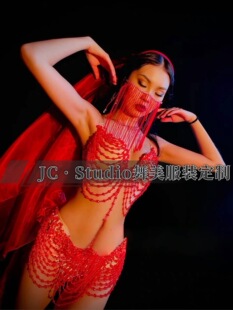 定制酒吧埃及艳后红色异域风情GOGO拉丁舞夜店DS舞蹈演出服