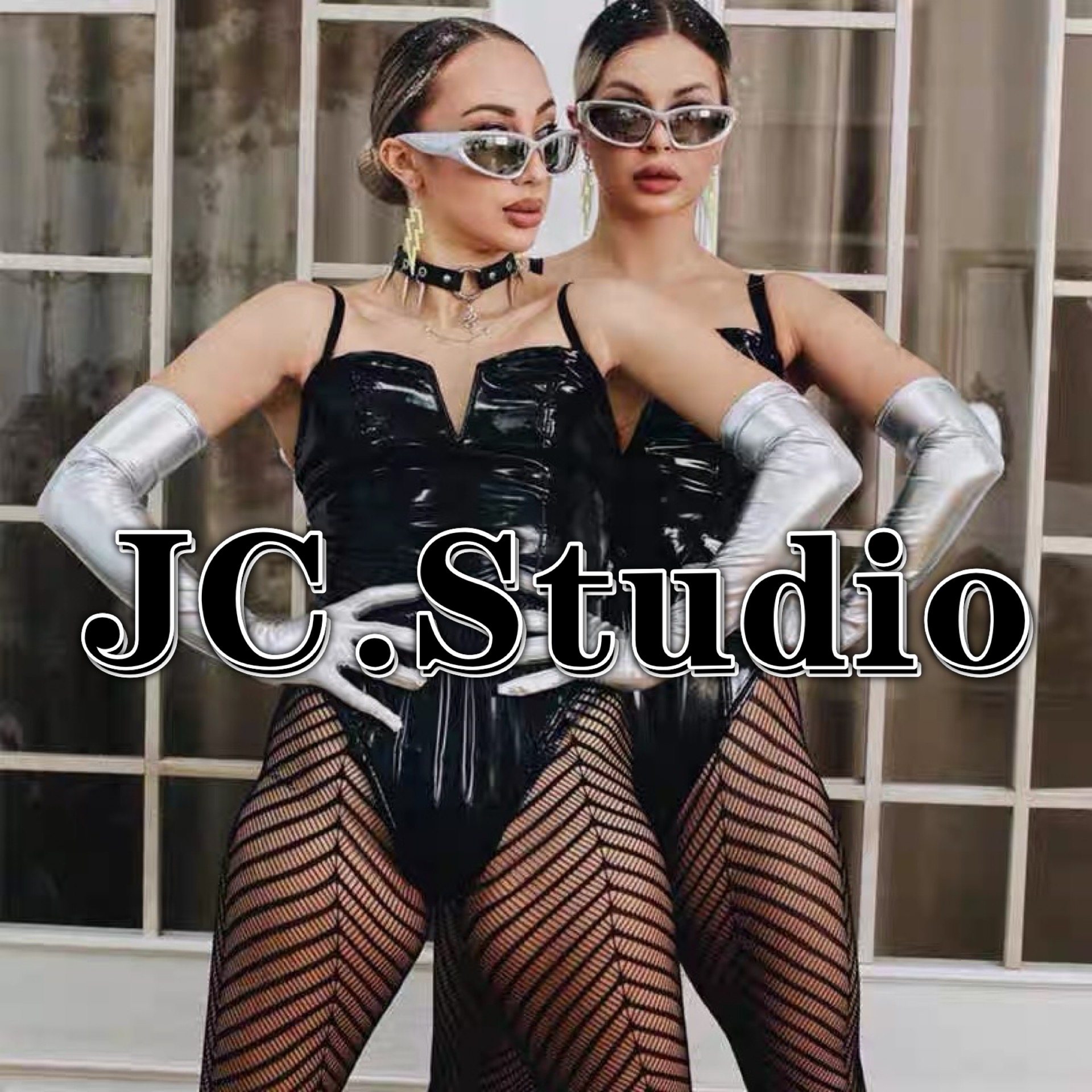 定制性感Gogo银色科技赛博辣妹夜店酒吧演出服套装女团舞台打歌服