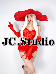 复古酒吧ds演出服女团百老汇gogo性感红色爵士舞dj歌手表演舞台装