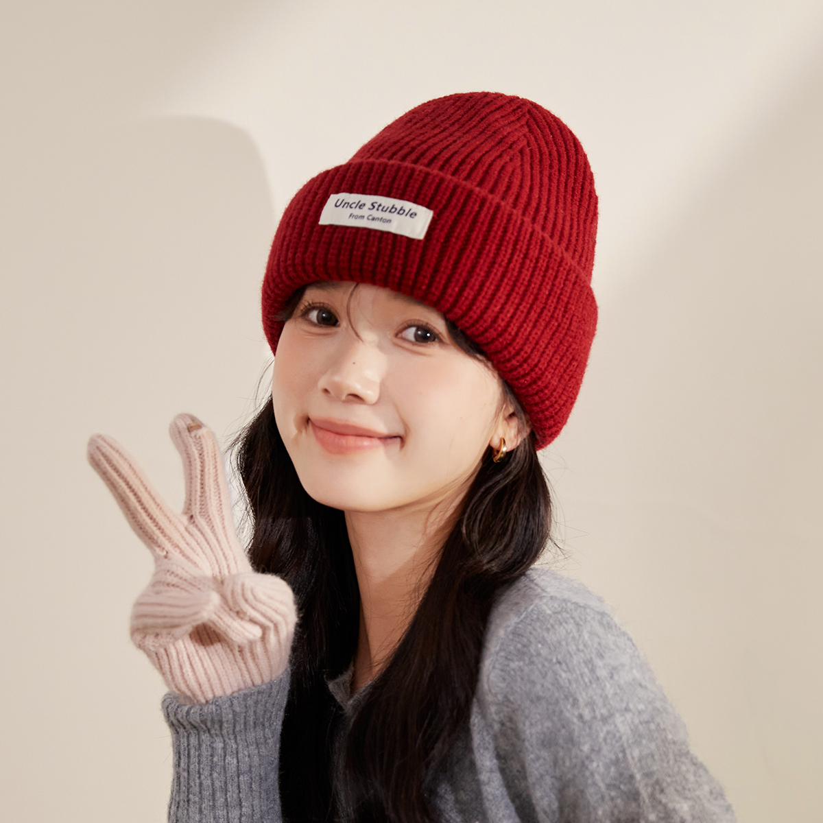 林小橘休闲百搭原创款针织帽