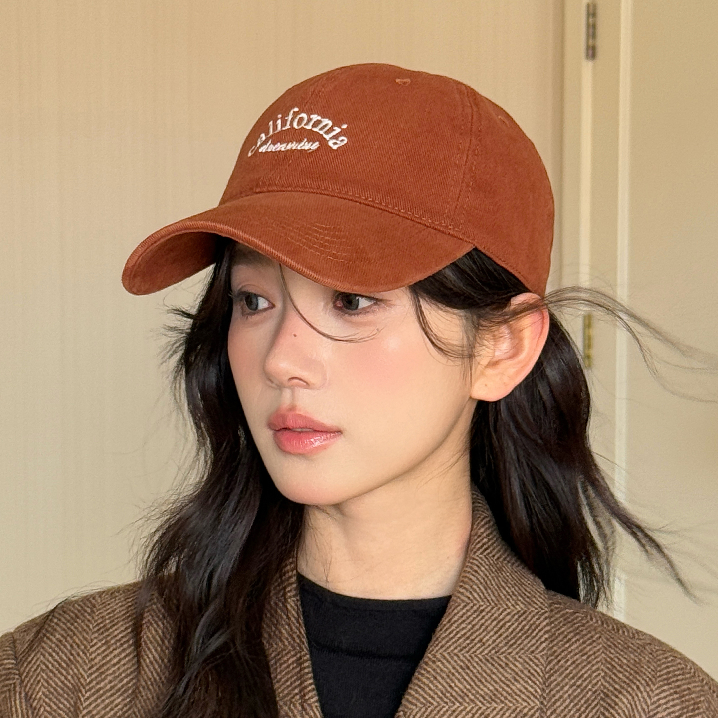 林小橘韩系百搭深顶鸭舌帽显脸小