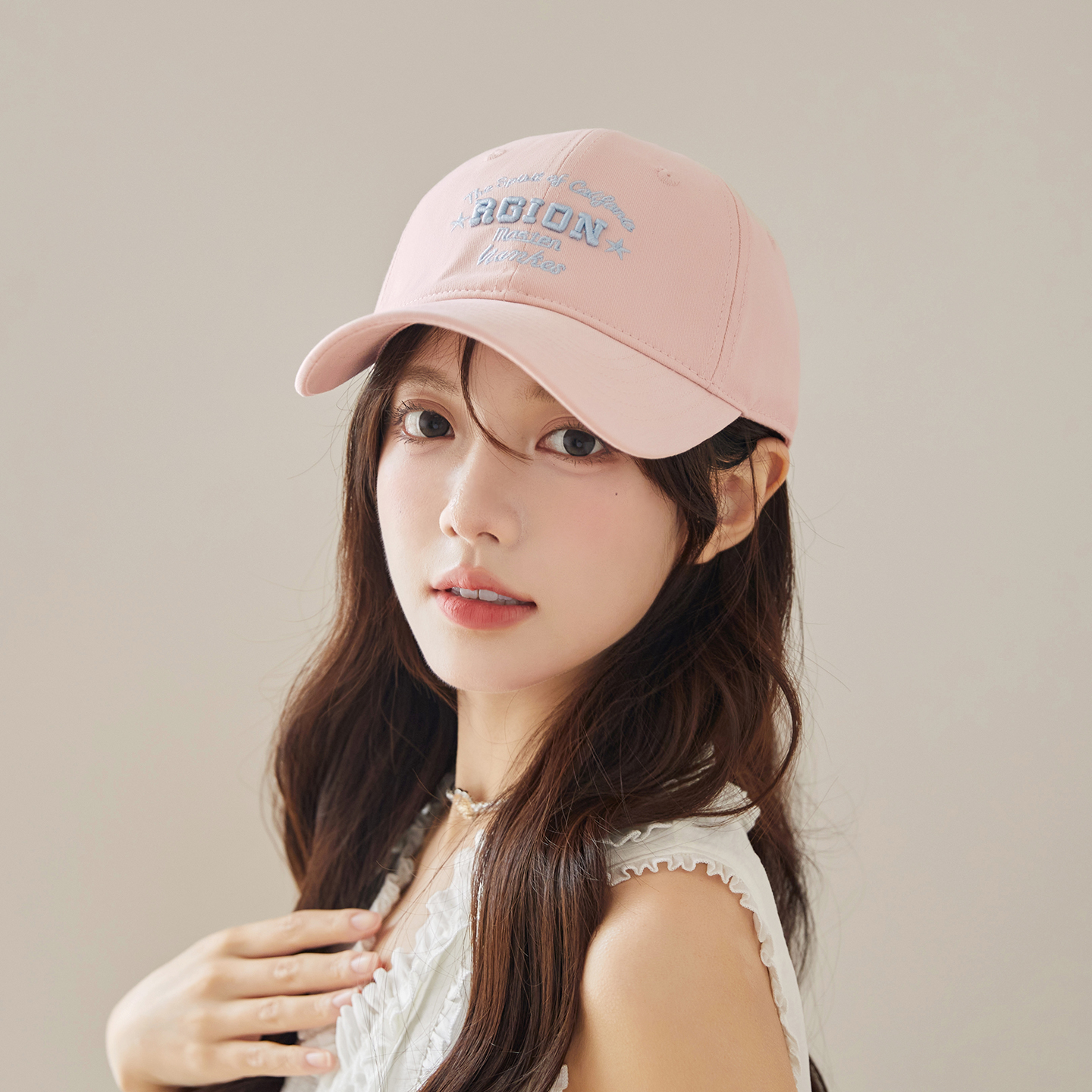 美式复古软顶棒球帽女高级感立体字母刺绣鸭舌帽时尚百搭粉色帽子