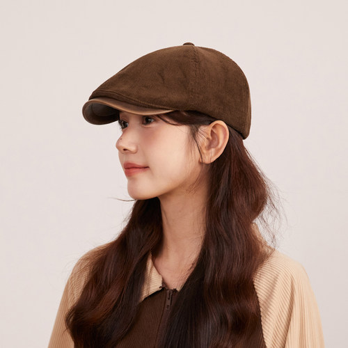 林小橘前进帽英伦风短檐版型立挺