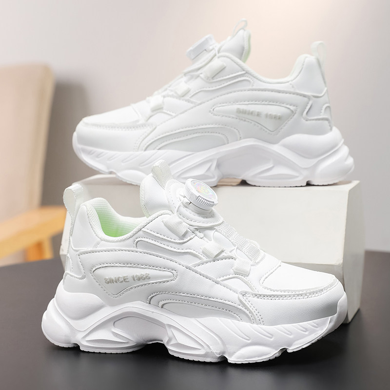 ABC IM儿童白色运动鞋男童鞋网面篮球鞋女童鞋小学生跑步鞋中大童