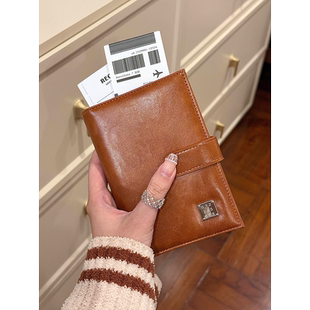 复古油皮护照夹旅行外出证件包一体钱包卡包护照夹皮质护照包出国