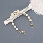 珍珠链diy手提包带女包提手配饰配件短链包链条串珠球泫雅手拎链