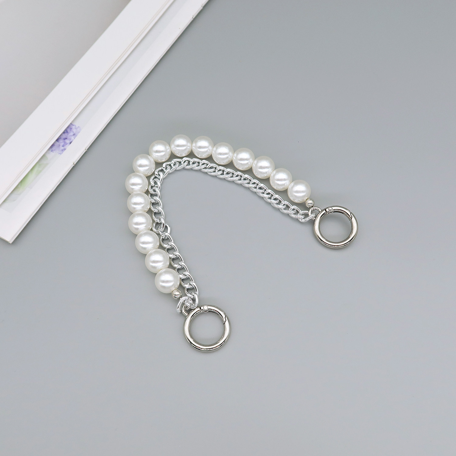 手工珍珠包链装饰金属链手拎包链子延长链手工包带小众手提包链条