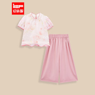 MINIIEF【爱依服童装】2025夏季新款甜美新中式国风女童上下套裤