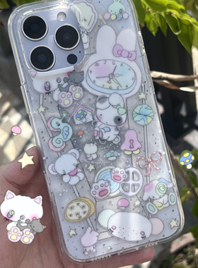 梦核原创手机壳【福禄士多】IMD双层IMD亮面闪粉包相机键适用于ip17pm17p17iPhone16promax苹果16pro高级感