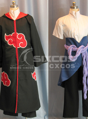 火影忍者 佐助晓 COS服装定做 Akatsuki Sasuke Uchiha Cosplay