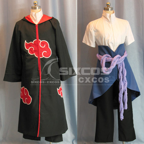 火影忍者 佐助晓 COS服装定做 Akatsuki Sasuke Uchiha Cosplay