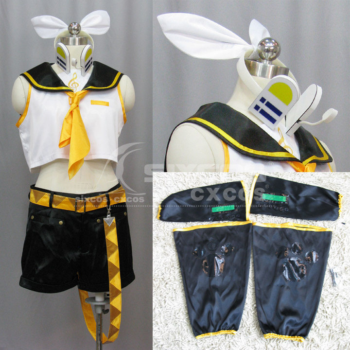 V家VOCALOID 镜音 COS服装定做 Kagamine Rin Cosplay Costume