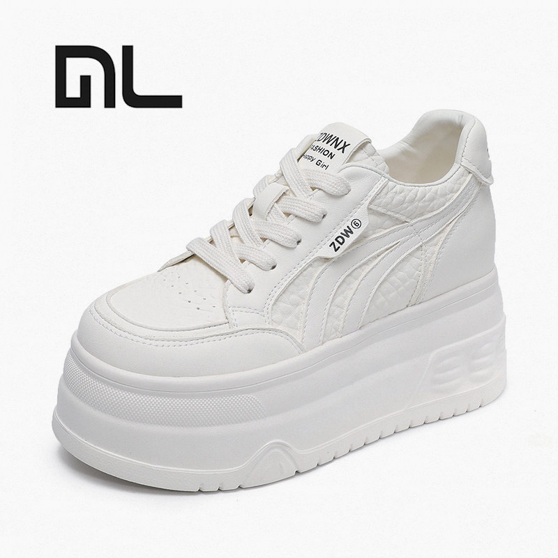 真皮超高跟小白鞋女春夏新款复古圆头内增高单鞋小个子厚底松糕鞋,女鞋,时尚休闲鞋,淘宝优惠券,粉丝福利购,淘宝优惠卷