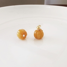 萌物可爱吊坠手链天然老黄玉小南瓜1
