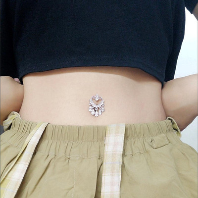 川月穿刺饰品肚脐环新款