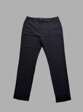 Z-12 黑色显瘦侧开叉显瘦西装裤