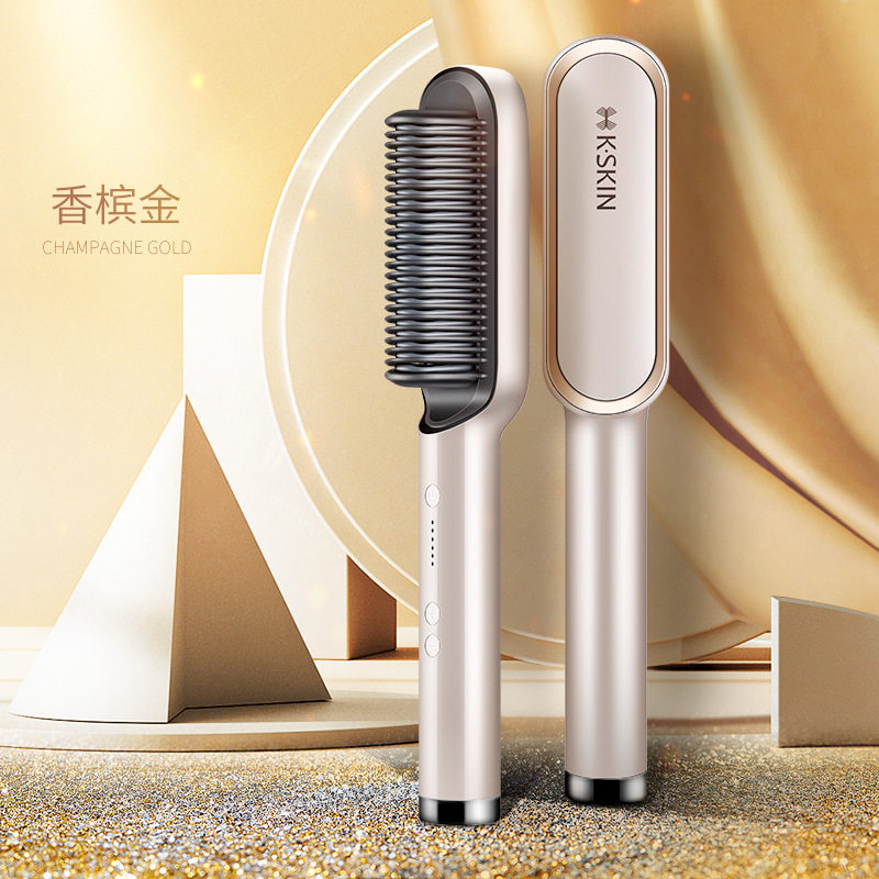 跨境金稻直发梳直发器卷发棒梳子夹板家用直板夹亚马逊kd380图片