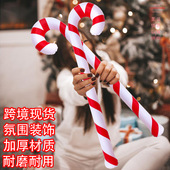 亚马逊供货pvc充气圣诞拐杖圣诞节儿童活跃互动节日道具厂家现货