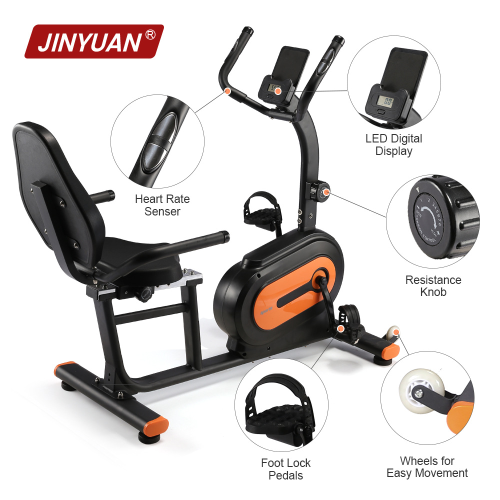 跨境卧式懒人健身车家用磁控健身车懒人自行车动感单车健身器