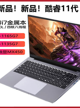 15.6寸金属笔记本电脑i5/i7新11代1165G7代2G独显MX450办公游戏本