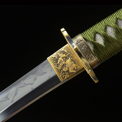 外贸手工日本短刀东洋胁差12寸小刀高级研磨刀剑wakizashi 未开刃