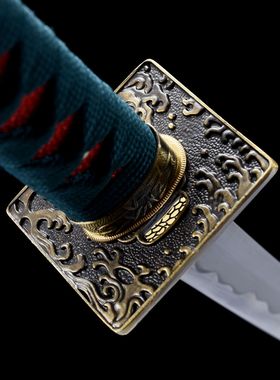 未开刃刀剑手工锻打天生牙日式狂死郎佩刀动漫海贼王冷兵器未开刃