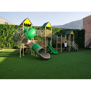 厂家生产塑木组合滑梯户外大型儿童玩具公园小区组合滑梯游乐设备