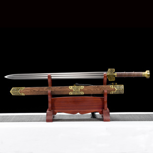 龙泉市刀剑手工锻打高锰钢八面汉剑秦王剑短剑镇宅宝剑收藏未开刃