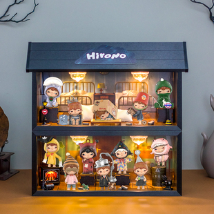 POPMART泡泡玛特小野Hirono回声系列手办盲盒收纳场景展示盒礼物