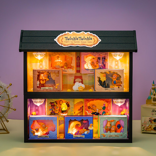 星星人点亮系列场景盲盒展示盒