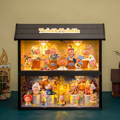 星星人盲盒123代手办场景展示盒