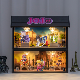 适用泡泡玛特共鸣JOJO的奇妙冒险黄金之风盲盒手办收纳展示盒