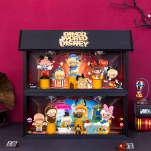 泡泡玛特DIMOO迪士尼联名系列手办盲盒收纳场景展示盒周边摆件