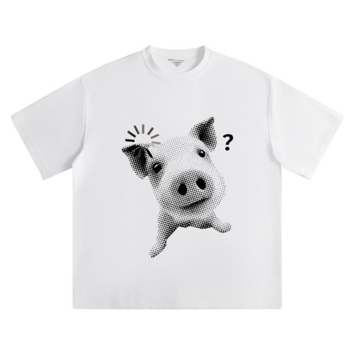 短袖可爱风常规纯棉原创趣味卡通