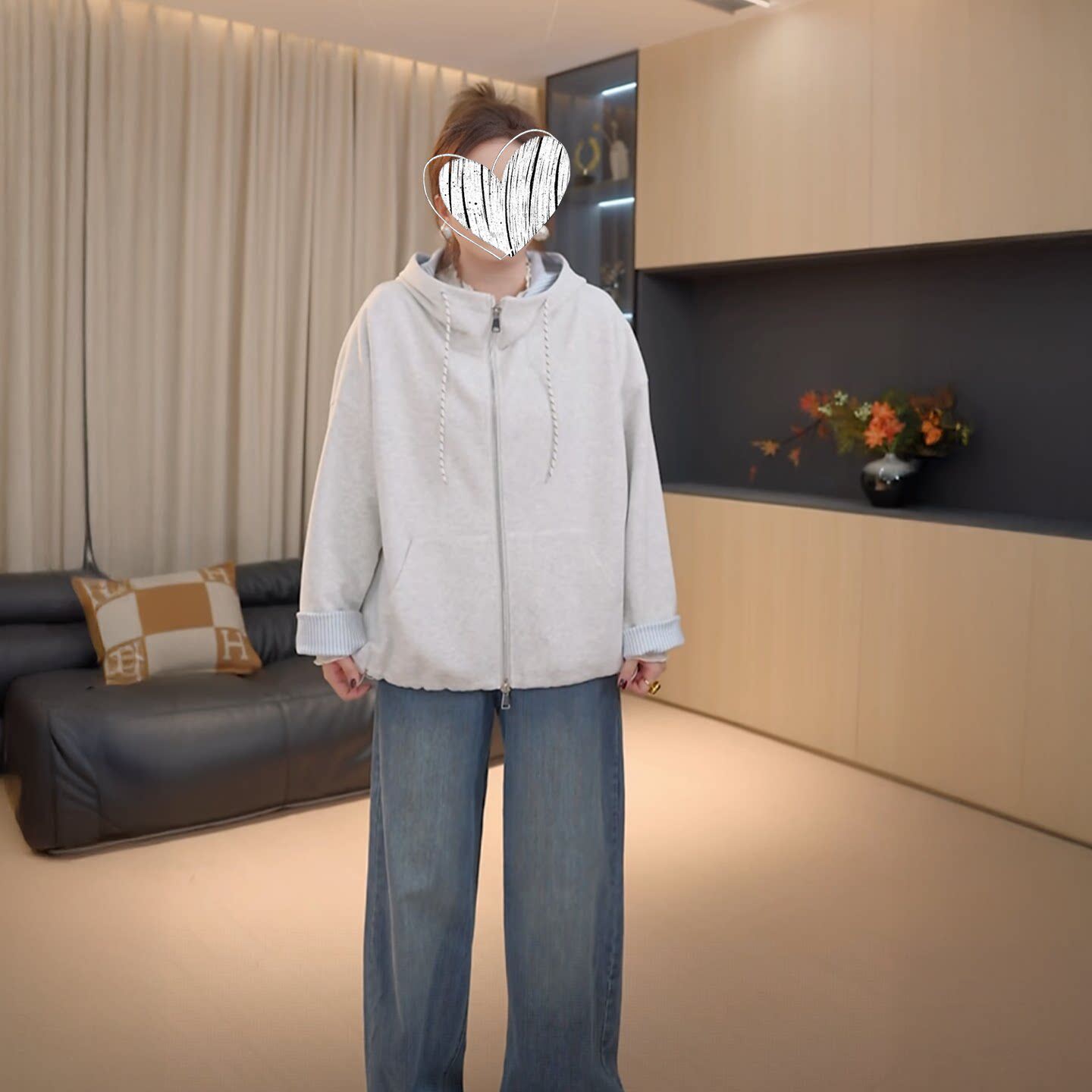 佳佳大尺码女装连帽宽松