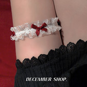 蝴蝶结蕾丝洛丽塔Lolita大腿装 包邮 饰可爱少女腿环脚链表演配饰