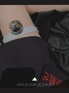 街拍原宿日系大铃铛腿圈性感jk大腿环饰品cos皮带质夜店包邮白色