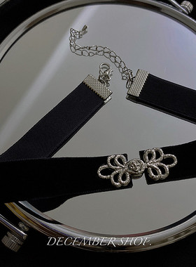 包邮甜酷暗黑项链choker金属盘扣气质汉服小众项圈女锁骨链表演