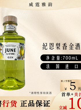 纪恩梨香金酒 June By Gvine Gin 杜松子酒700ml 37.5度 国行正品