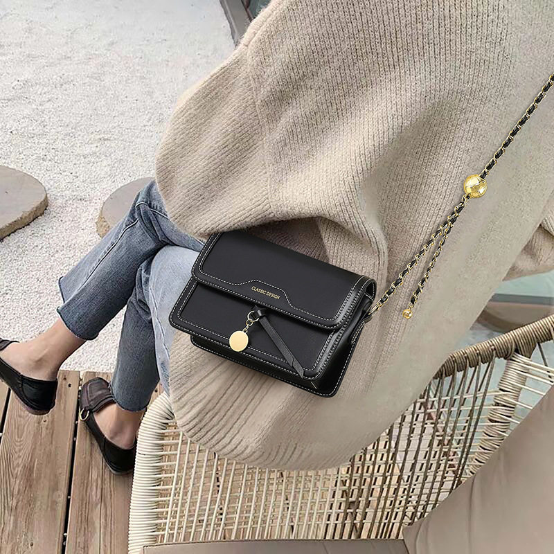 Viney真皮包包女2025新款斜挎包学生百搭休闲单肩小方包气质时尚