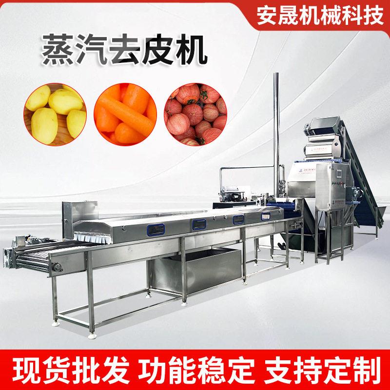 番茄西红柿蒸汽去皮机黄桃葡萄头果蔬深加工预处理土豆脱皮机
