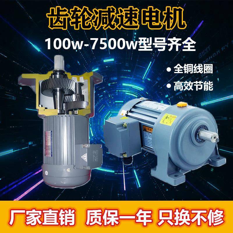 380V/220V卧式立式齿轮减速电机可配刹车100w-7500w全铜线圈
