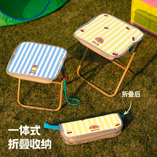 可定制折叠凳户外椅子马扎便携写生野餐笔袋板凳高铁火车无座神器