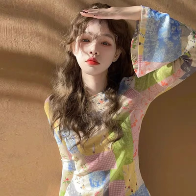 春秋夏季短款t恤设计感打底衫