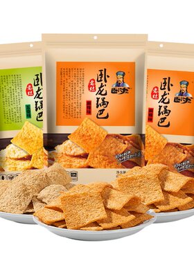 卧龙休闲食品老灶锅巴量贩装麻辣味解馋小零食怀旧网红400克/袋