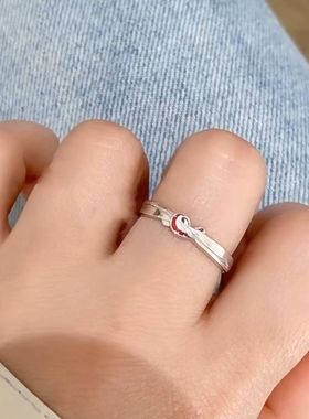 新款月老红线情侣对戒男女中国风小众设计感高级简约时尚可调节